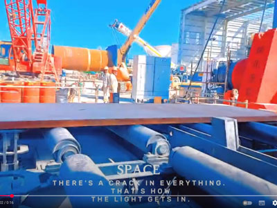 UAE 사이트-완전 유압 3 롤 플레이트 롤링 머신